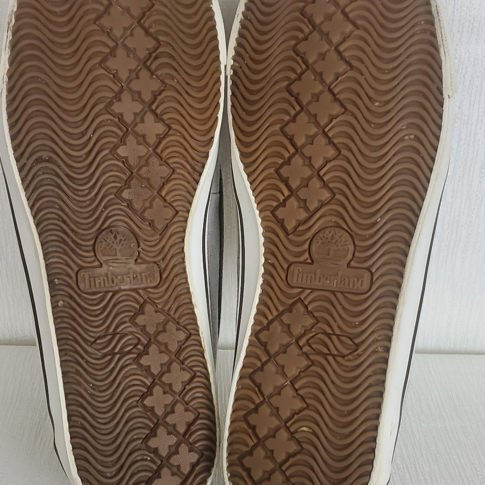 Timberland Grey Canvas Boat Shoes - Picture 4 of 8